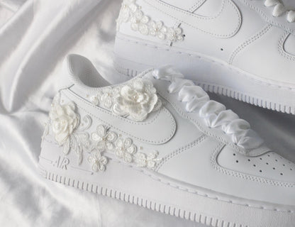 Bespoke Bridal Air Force 1 Floral Luxury Embroidered Sneakers