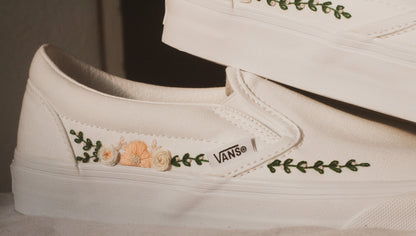 Bespoke Bridal Slip on Vans